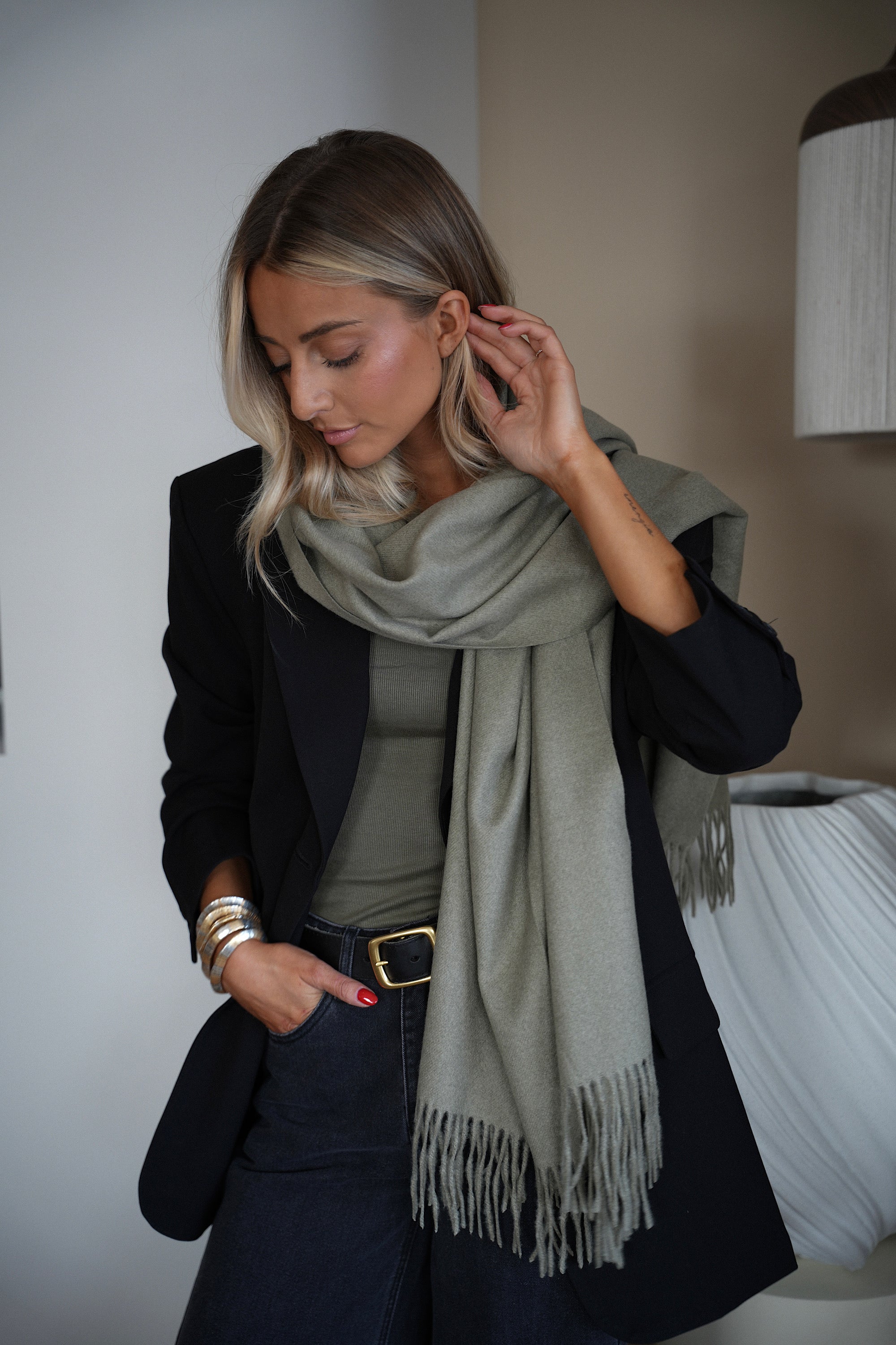 Capucine kaki - Écharpe douce