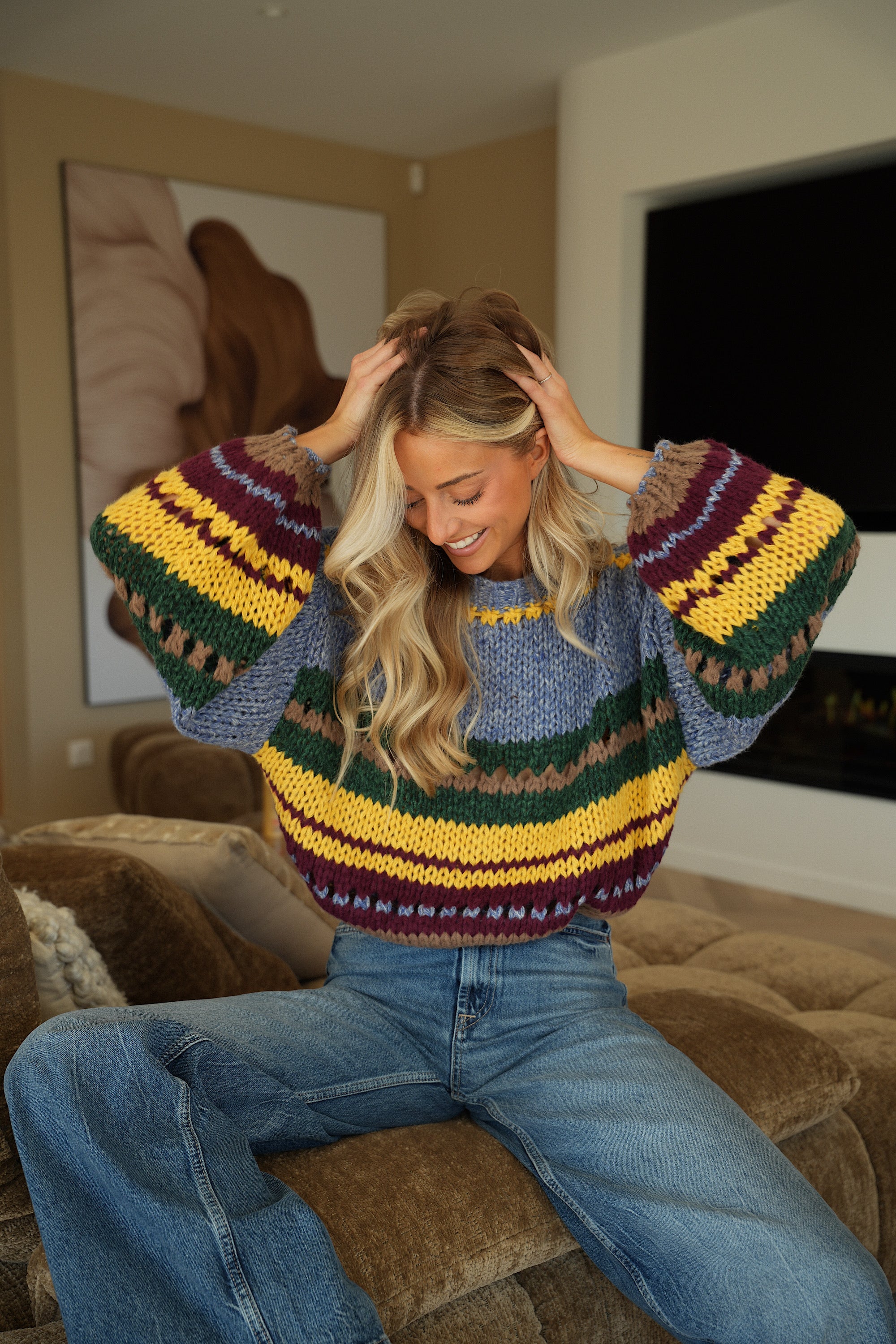 Belly coloré - Pull en maille