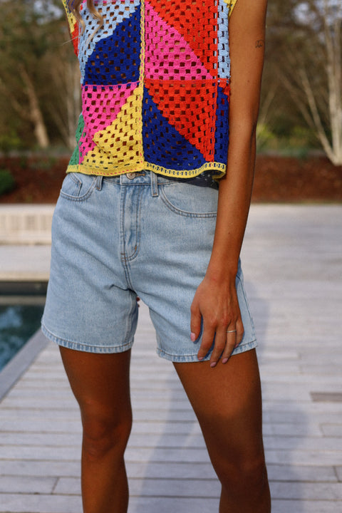 Roan bleu - Short jean