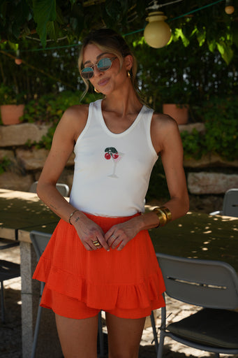 Lola orange - Jupe short
