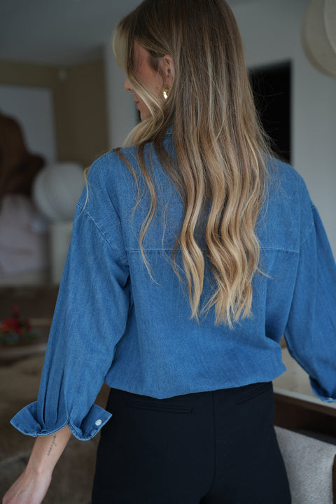 Solane bleue - Chemise cravate