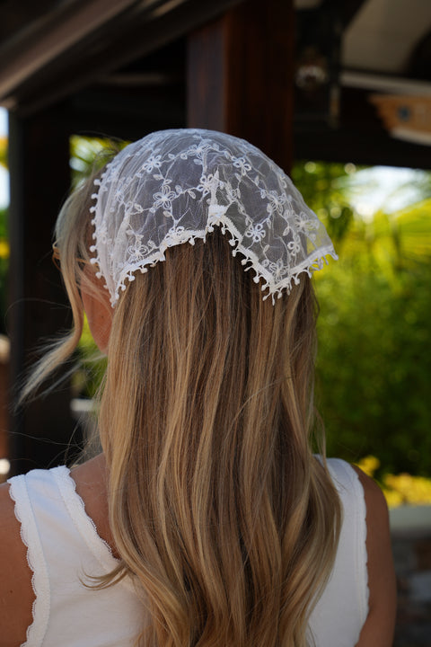Albi blanc - Bandana dentelle