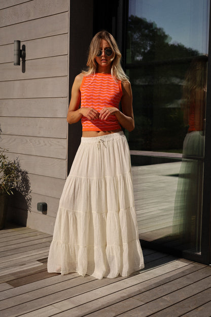 Lazare orange - Top sans manches