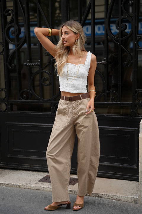Jay beige - Pantalon ballon