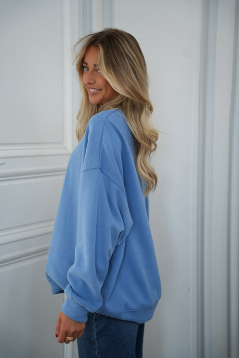 Izac bleu - Sweat-shirt ample