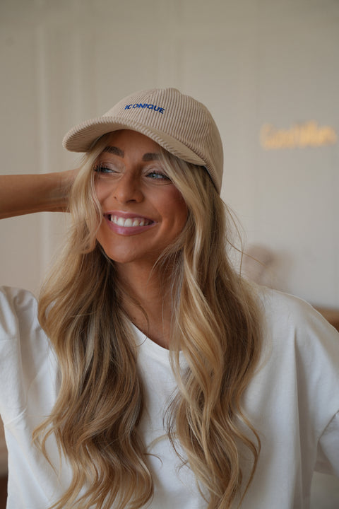 Iconique beige - Casquette velours