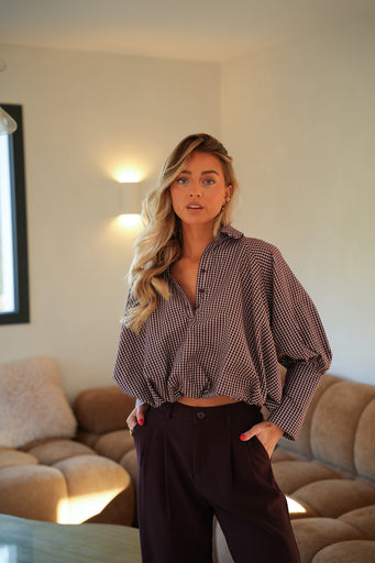 Joyce prune - Chemise ballon