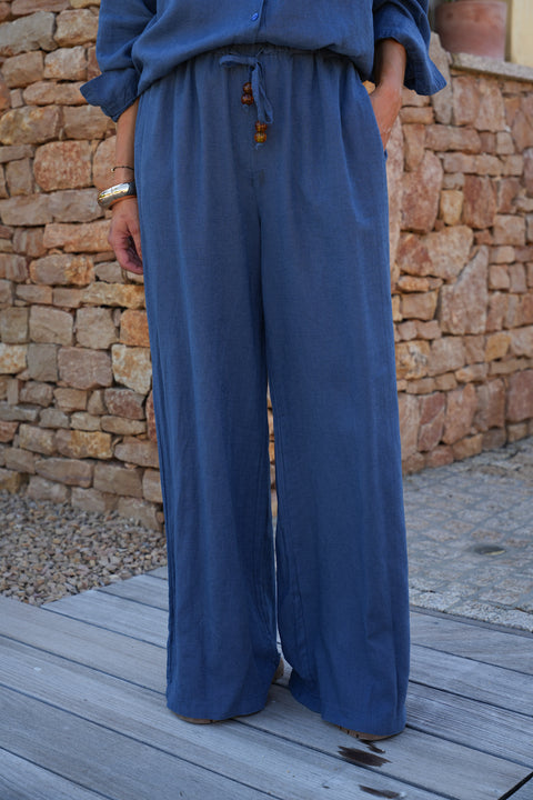 Lore bleu - Pantalon droit