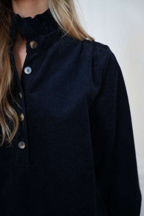 Cristelle marine - Robe en velours