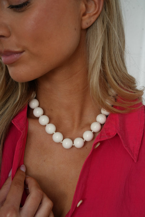 Neve crème - Collier en perles