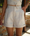Adil beige - Short taille haute
