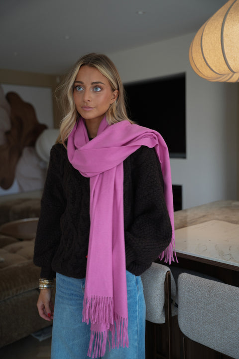Capucine rose - Écharpe douce