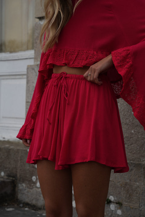 Elea rouge - Short fluide