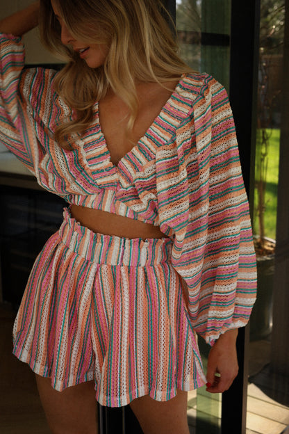 Hanny colorée - Blouse brodée