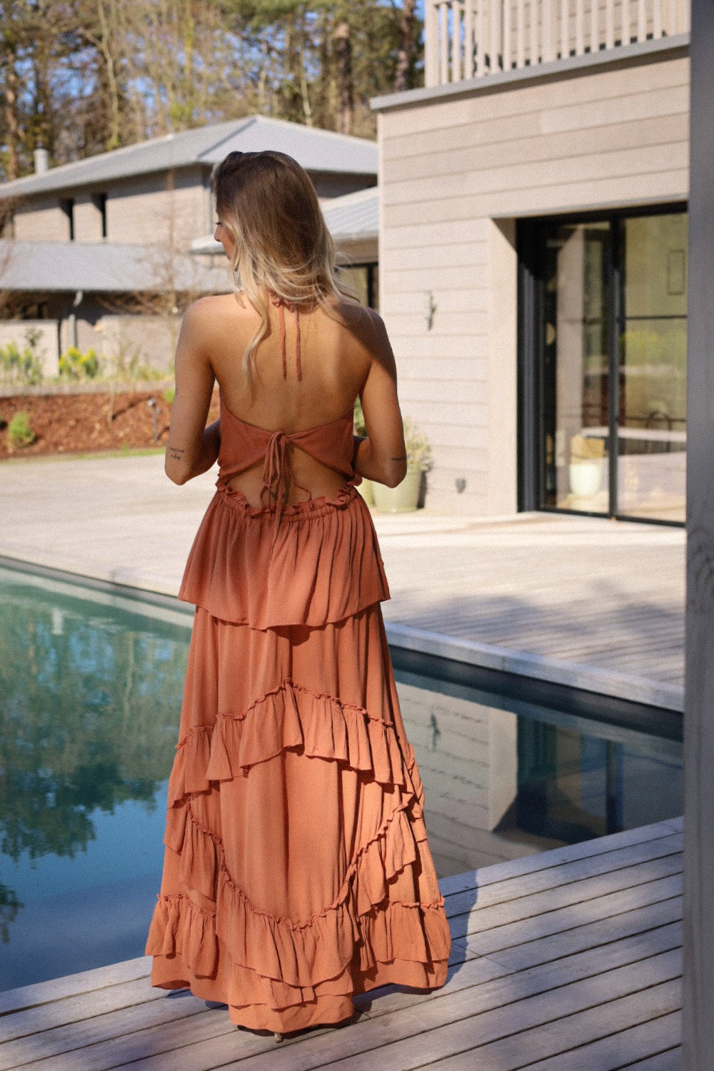 Holly terracotta - Robe longue