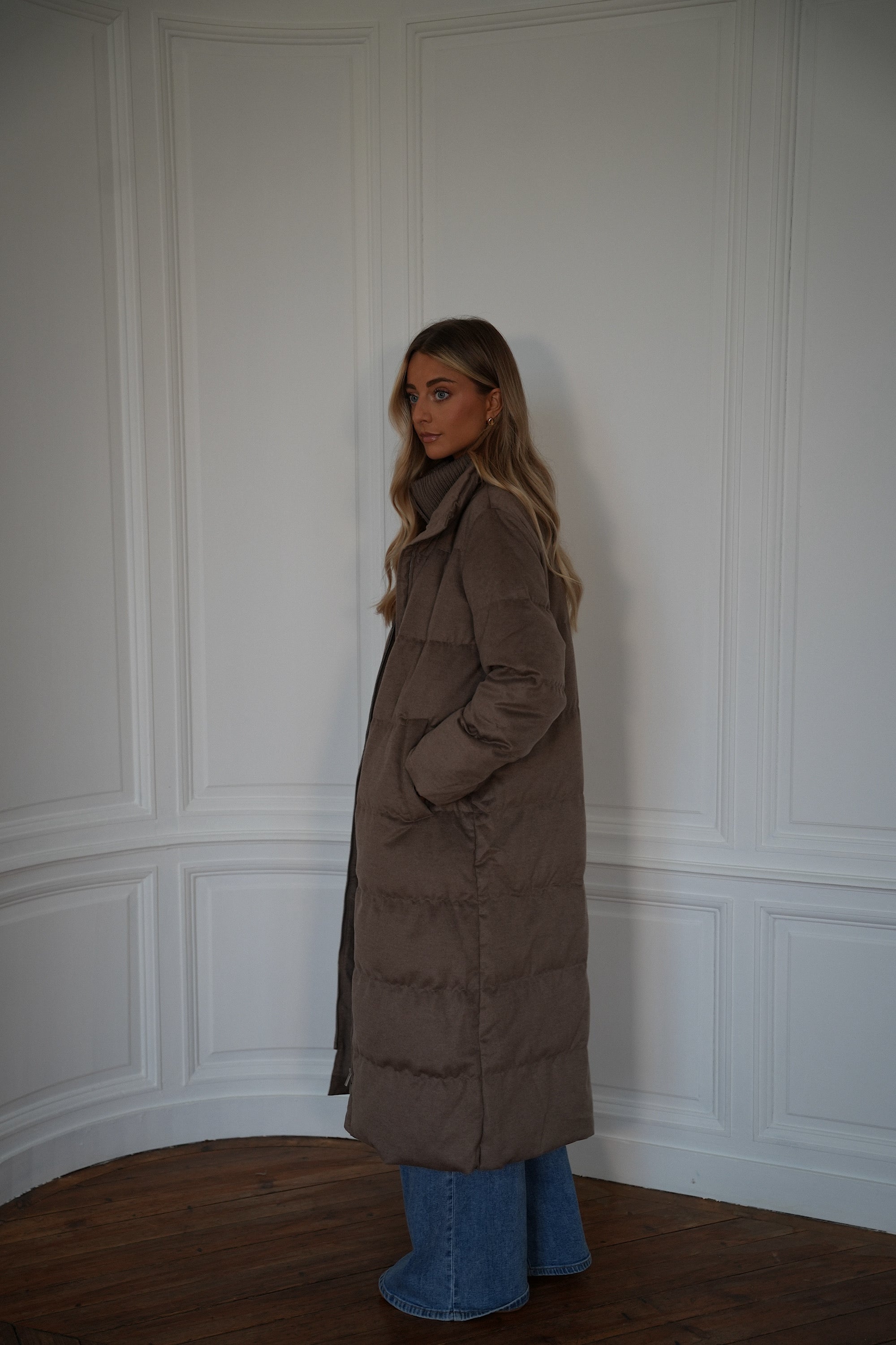 Justin beige - Manteau long