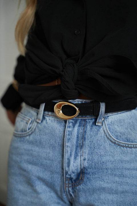 Anastasia noire - Ceinture cuir