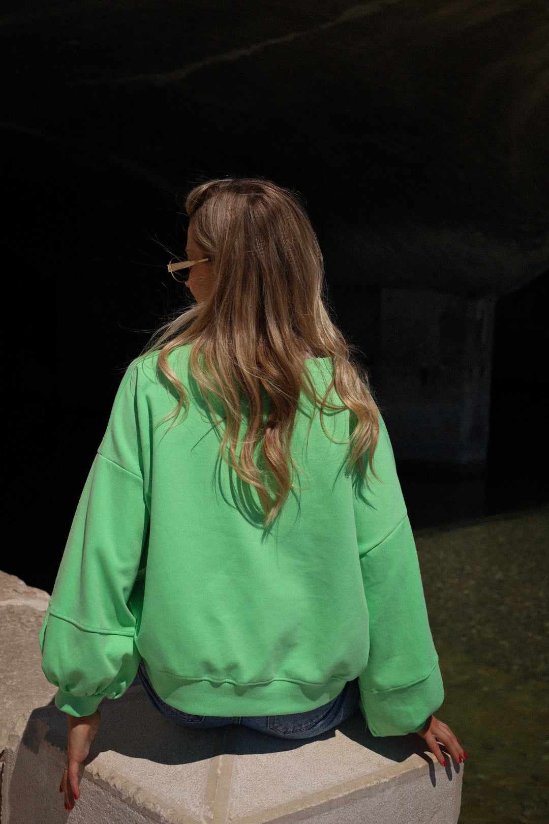 Romane vert - Sweat-shirt brodé