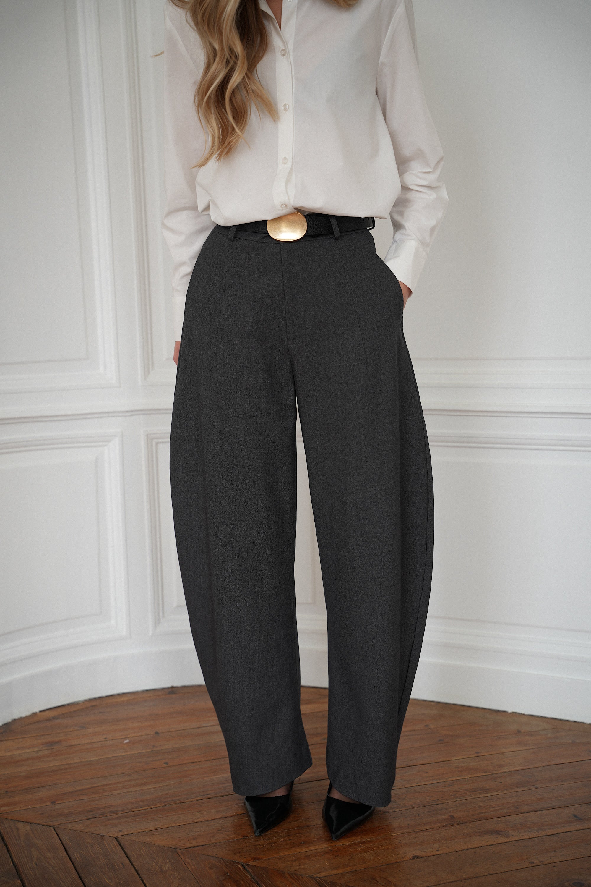 Cally gris - Pantalon ballon