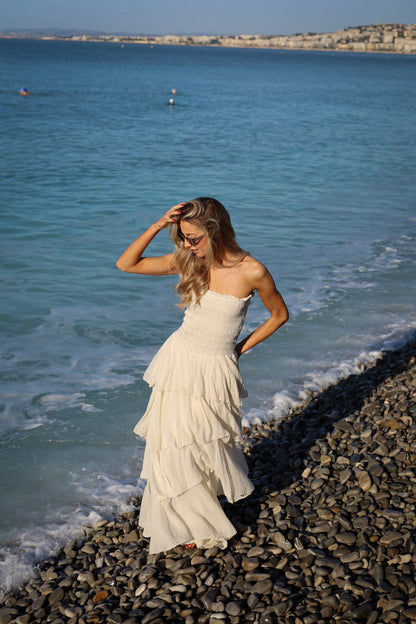 Olga crème - Robe longue