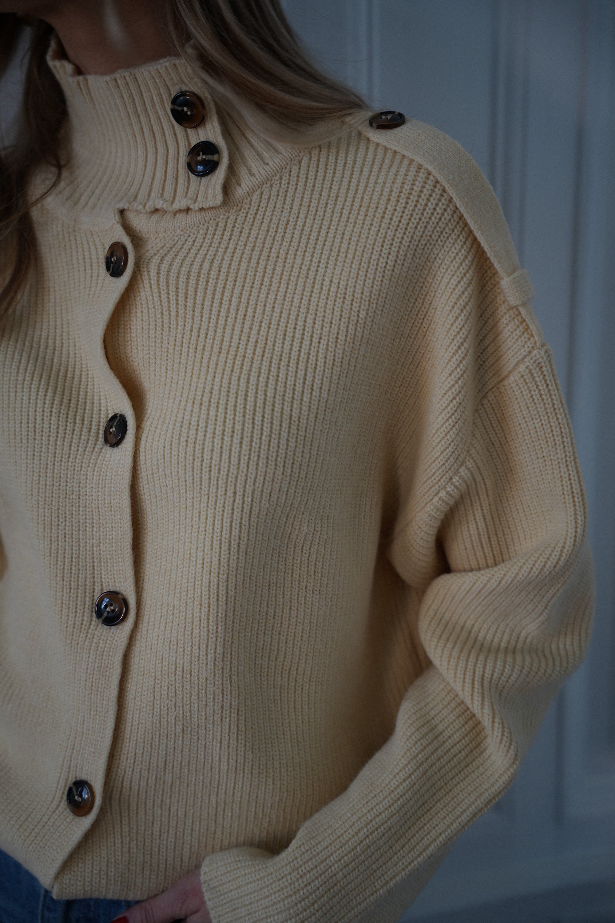 Virginia jaune - Gilet boutonné