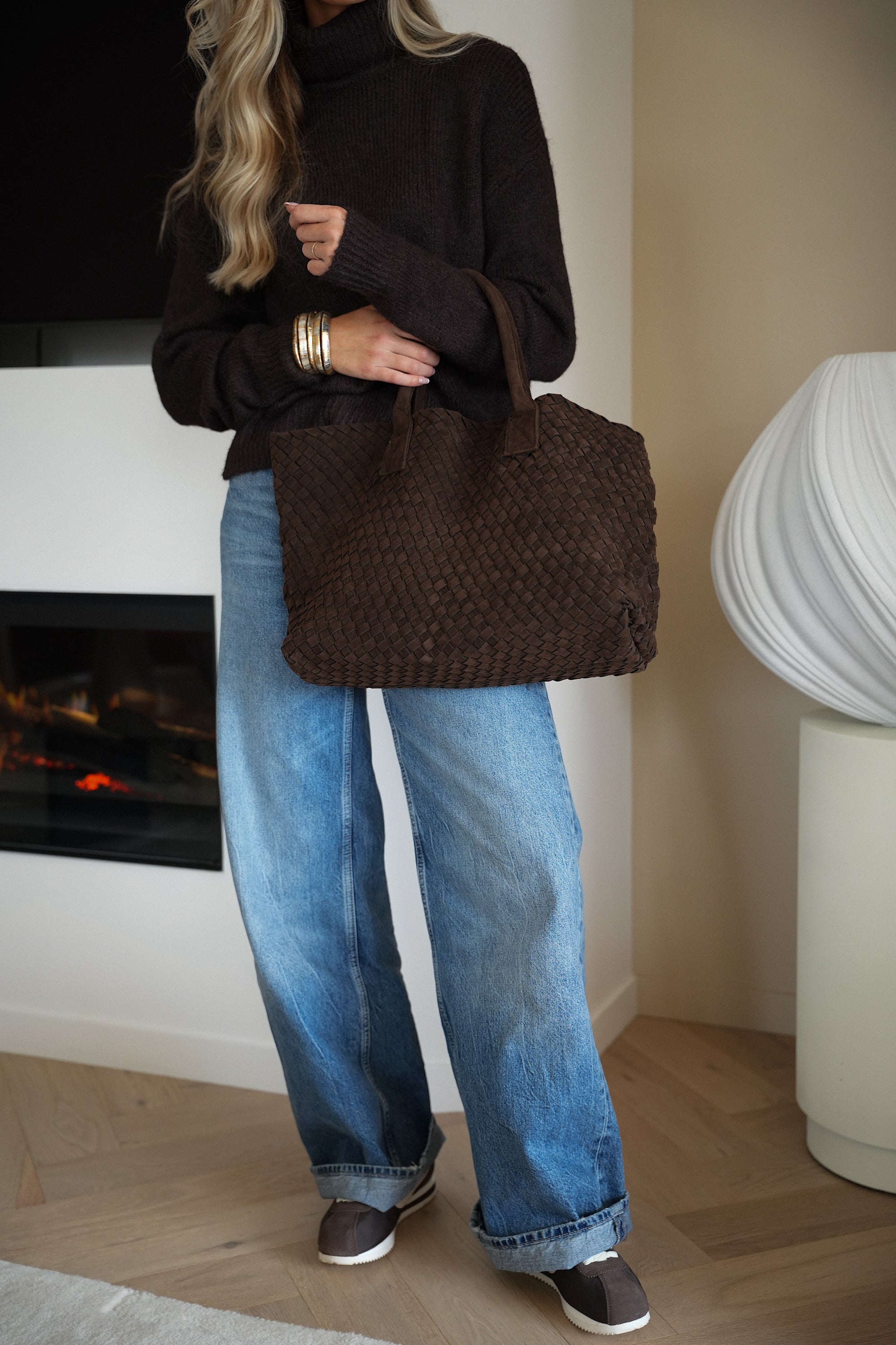 Marceau chocolat - Sac tressé