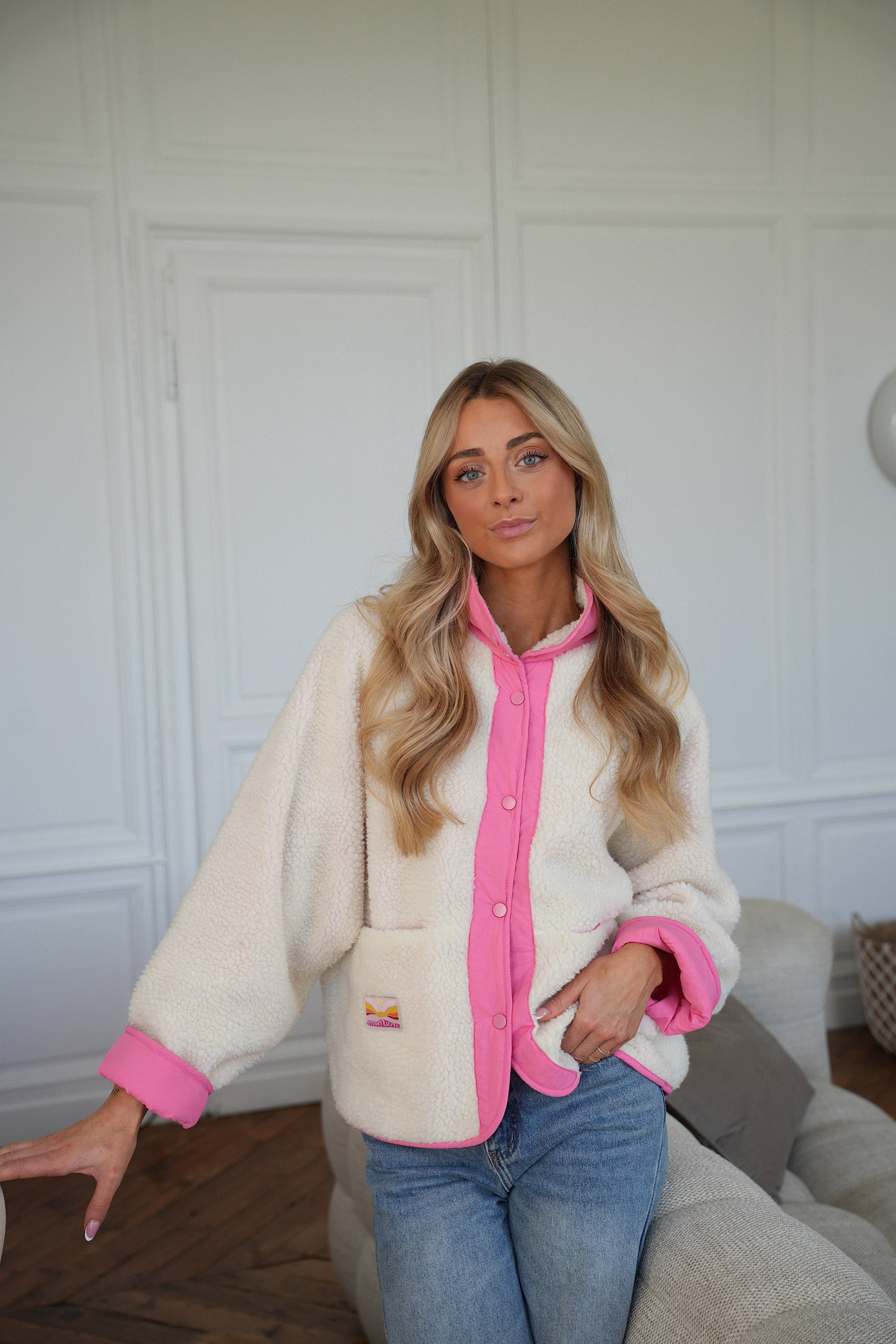 Lize rose - Veste réversible