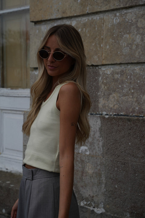 Maya jaune - Top sans manches