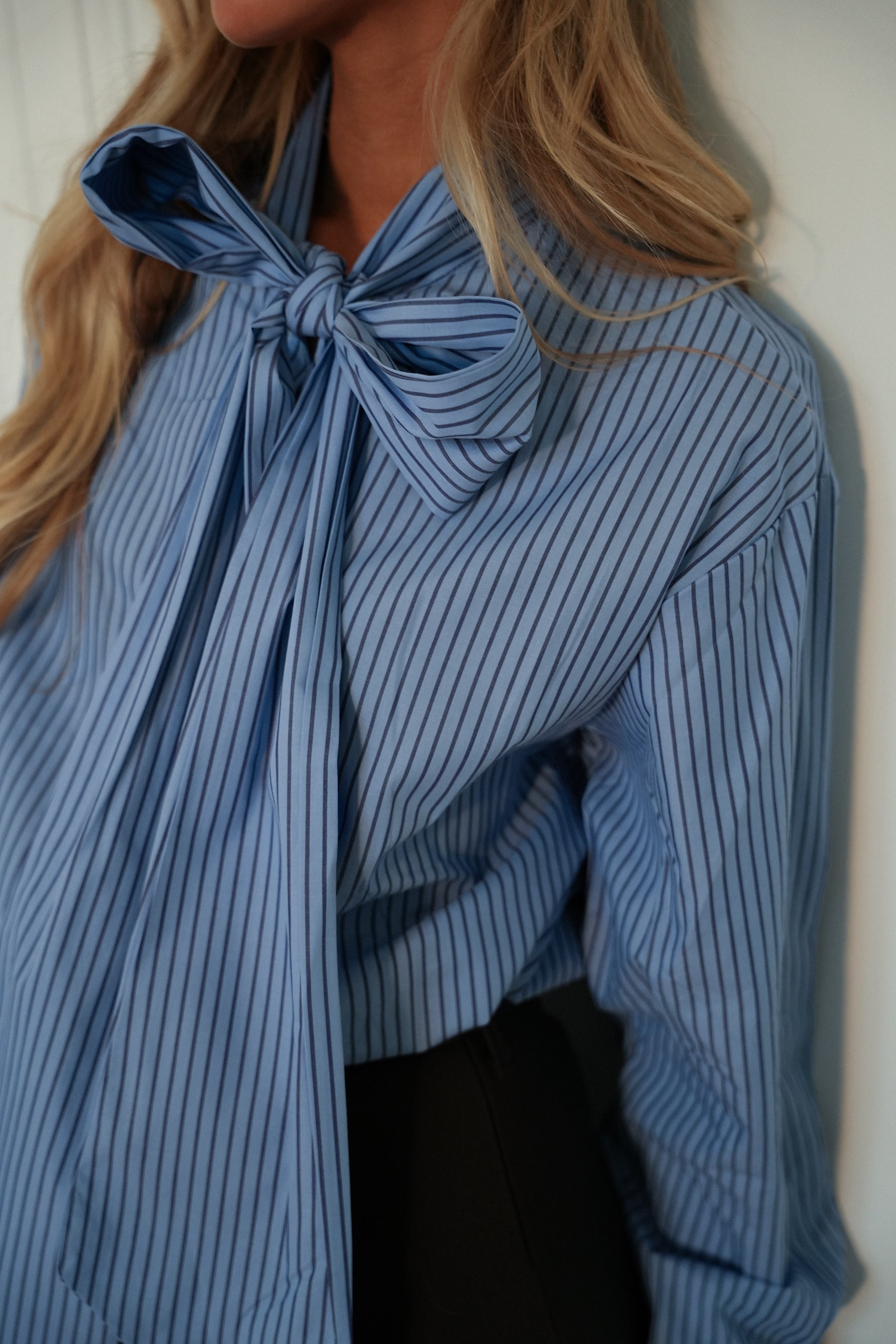 Camila bleue - Blouse rayée