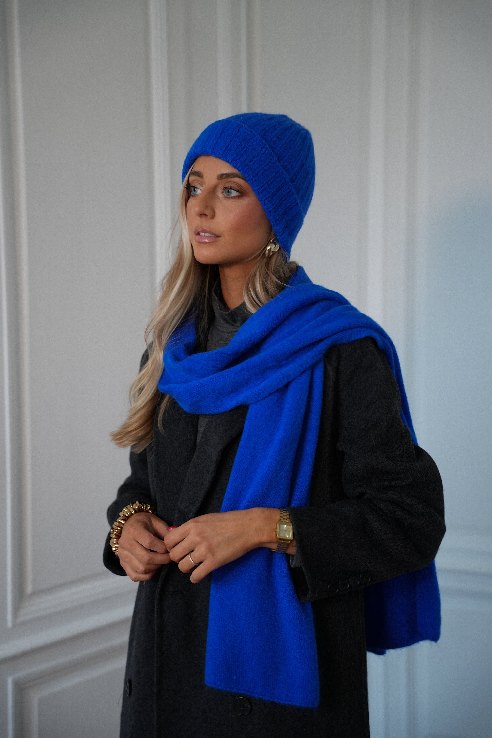 Jess bleu roi - Écharpe douce