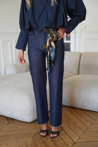 Danna bleu - Foulard imprimé