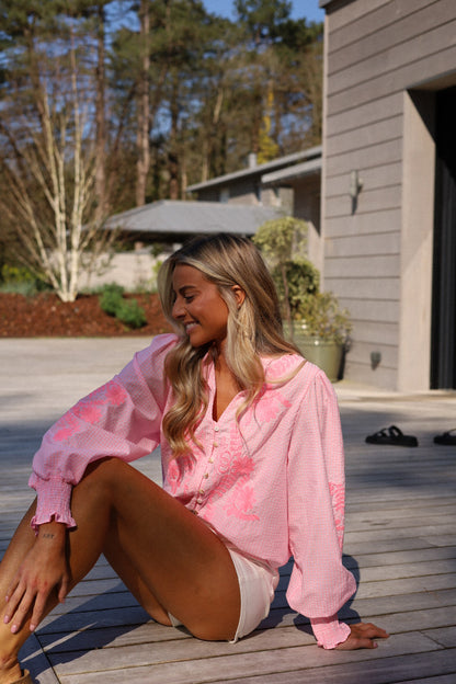 Avy rose - Blouse brodée