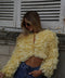 Aude jaune - Blouse volantée