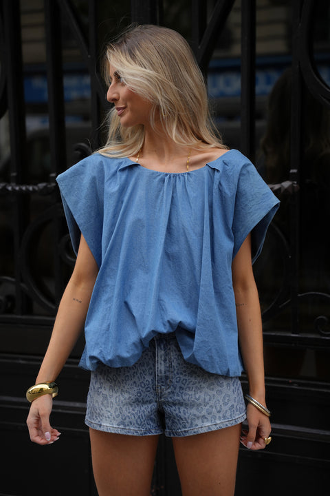 Lois bleue - Blouse en jean