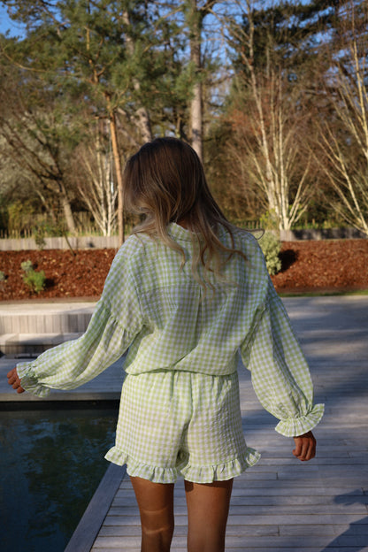 Kalli vert - Short vichy
