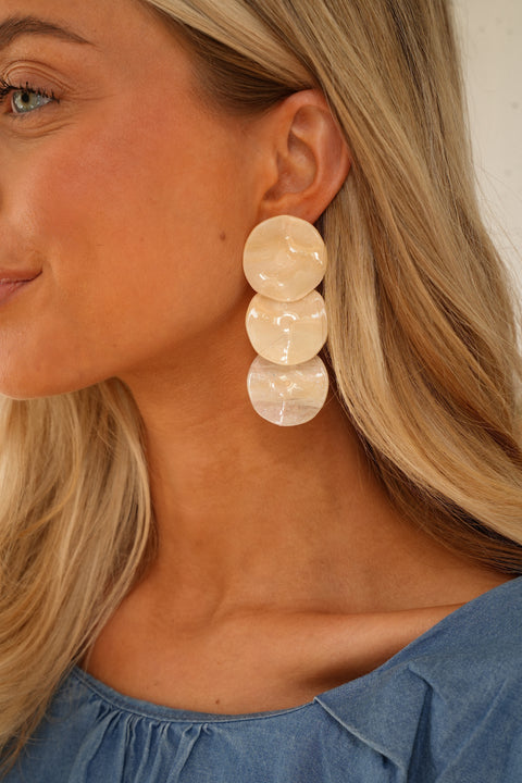 Ona beiges - Boucles d’oreilles