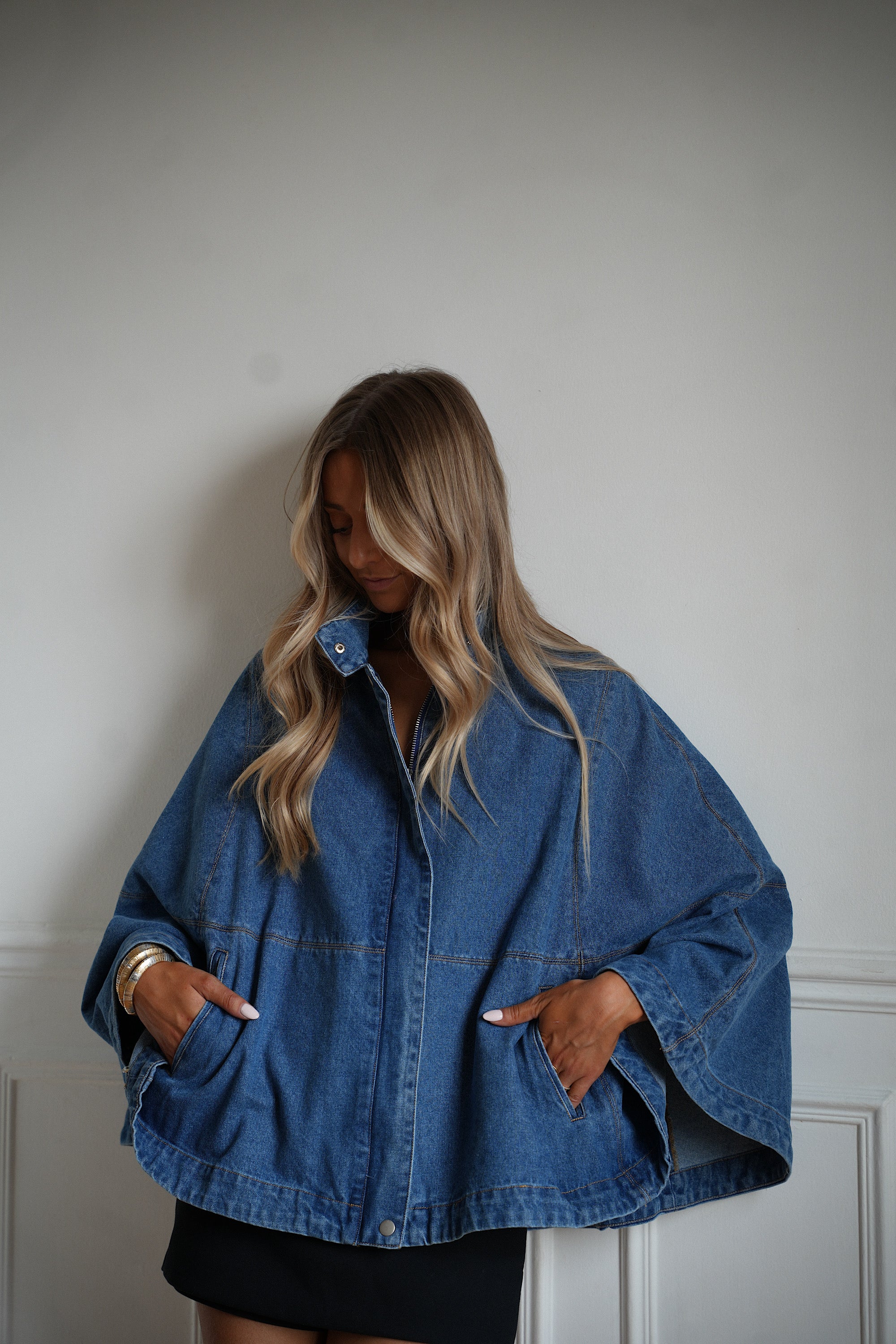 Tina bleue - Cape en jean