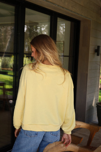 Niels jaune - Sweat-shirt brodé