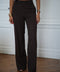 Fanny chocolat - Pantalon rayé