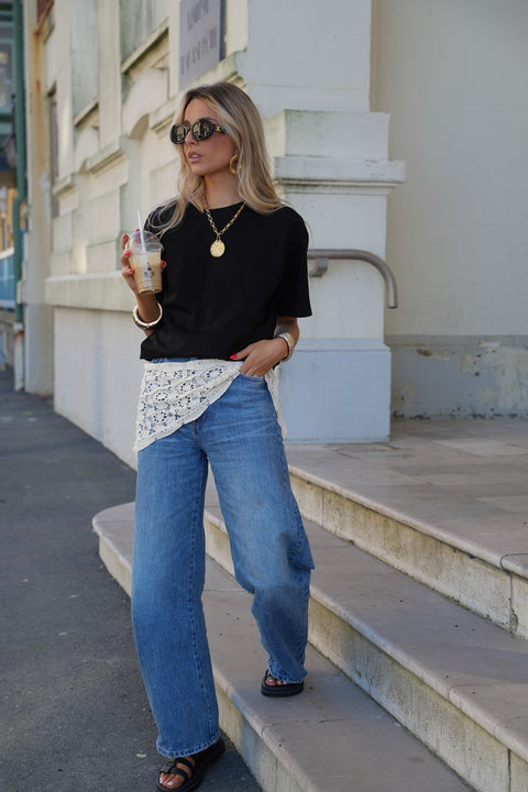 Lina beige - Foulard en crochet