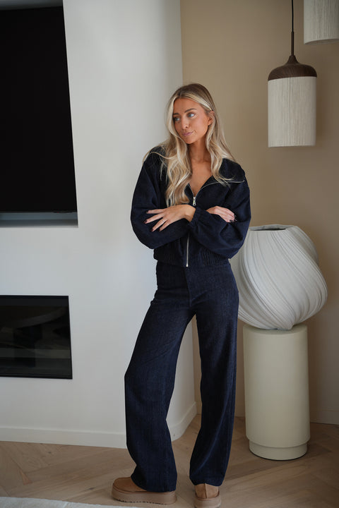 Nina bleue - Veste zippée