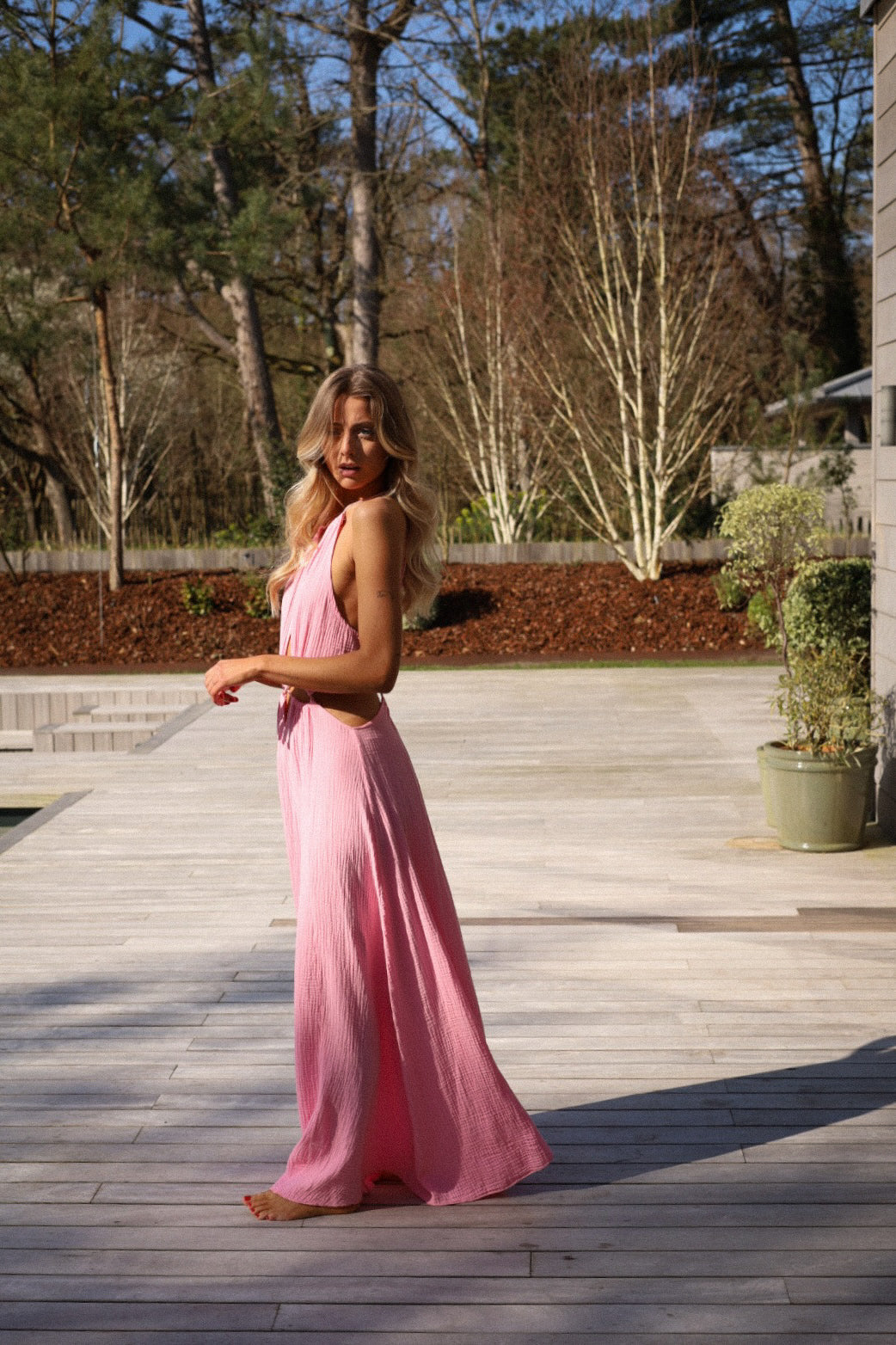 Muse rose - Robe longue