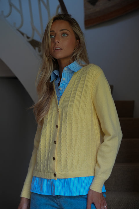 Djilsi jaune - Gilet chemise