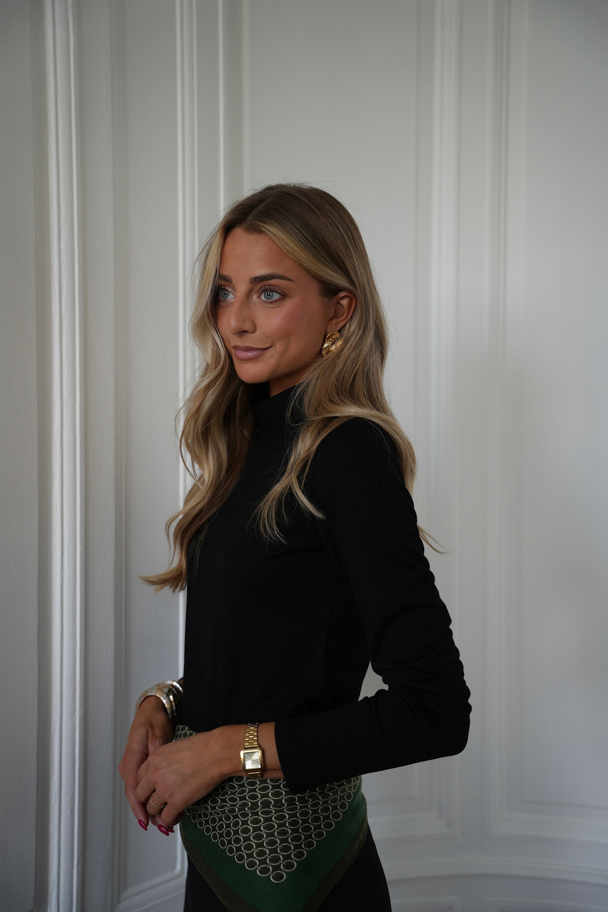 Stella noir - Pull col montant