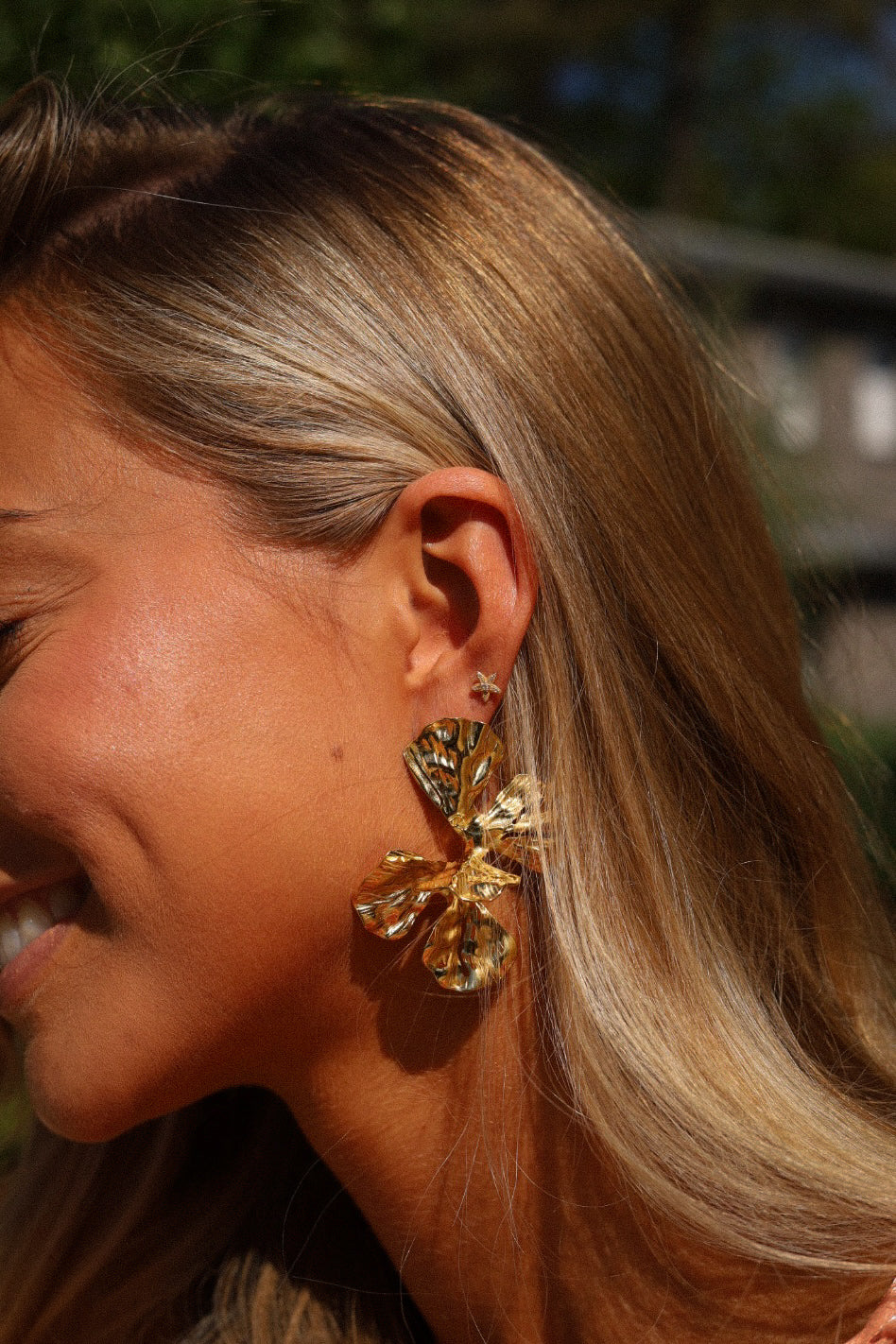 Cilla dorées - Boucles d’oreilles acier