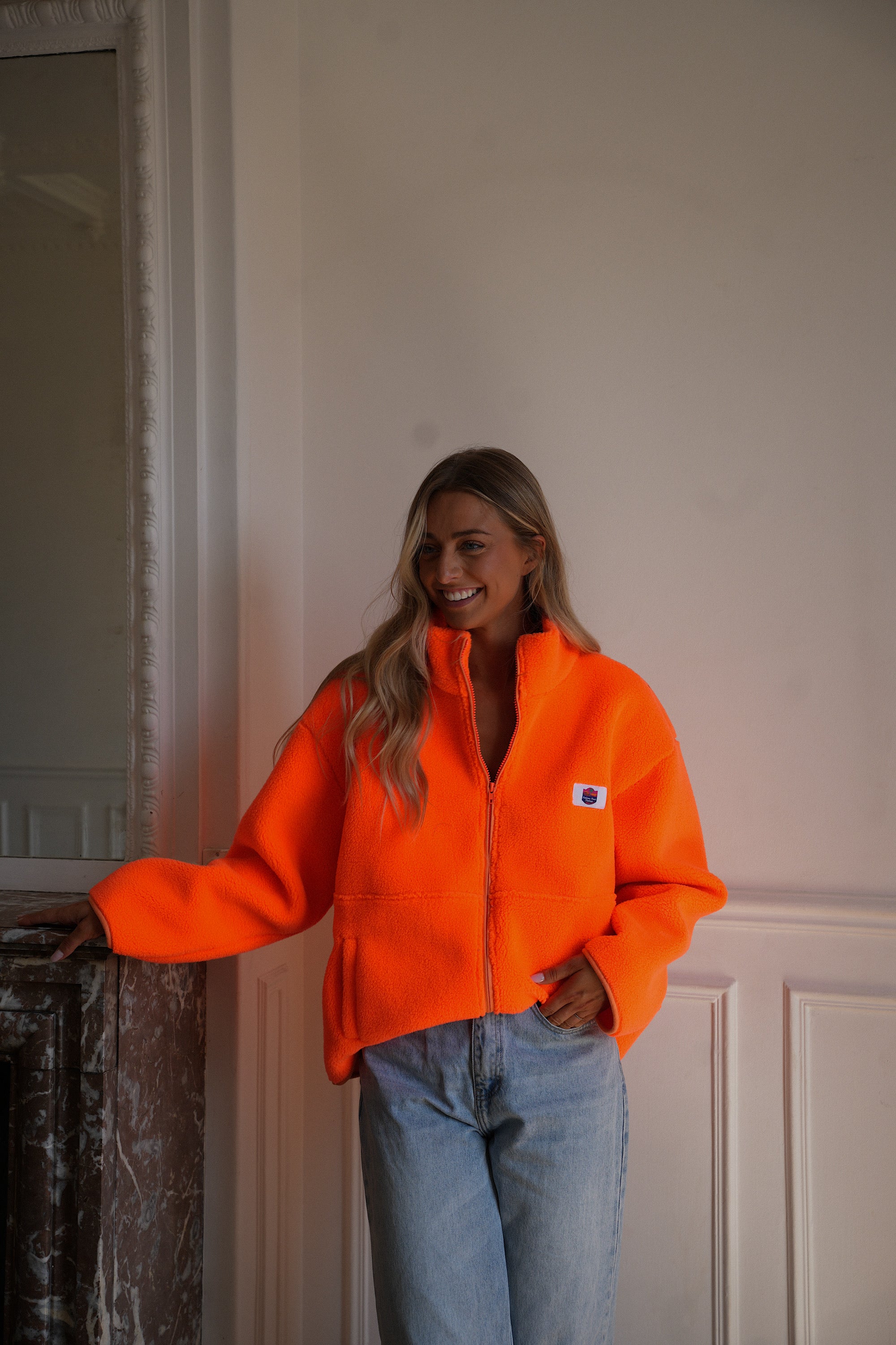 Olya orange - Veste polaire