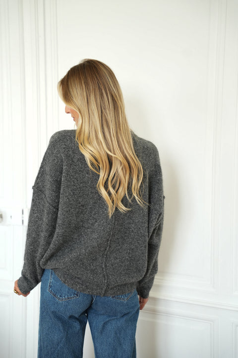 Edna gris - Pull oversize