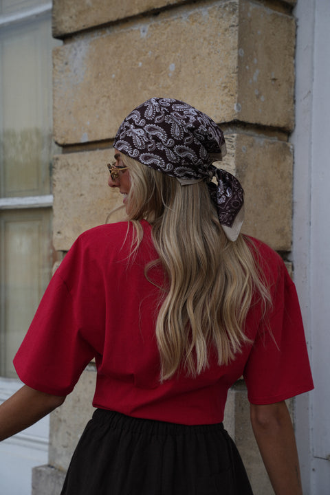 Anyl chocolat - Foulard imprimé