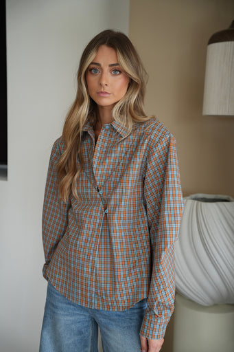 Pola bleue - Chemise à carreaux