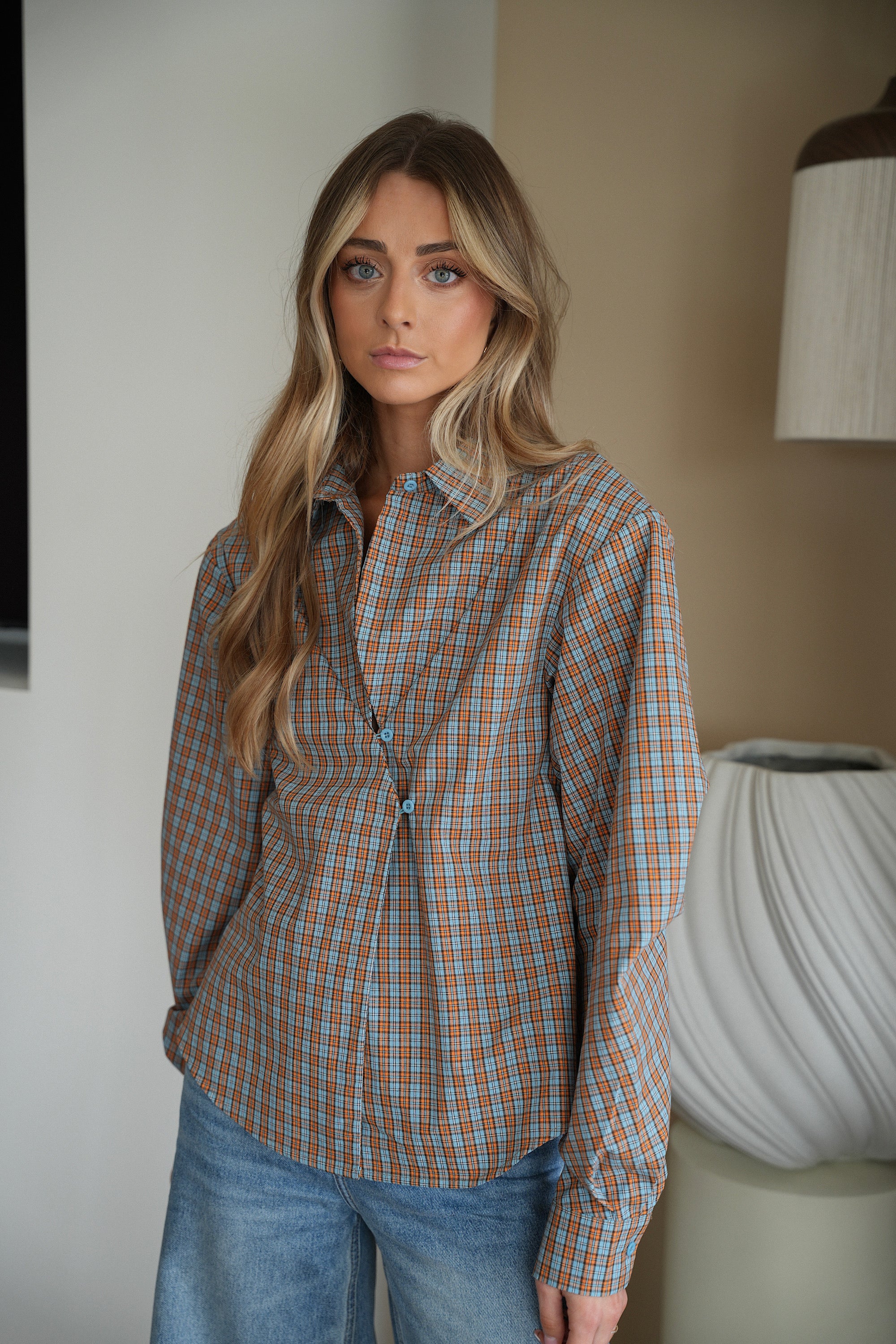 Pola bleue - Chemise à carreaux